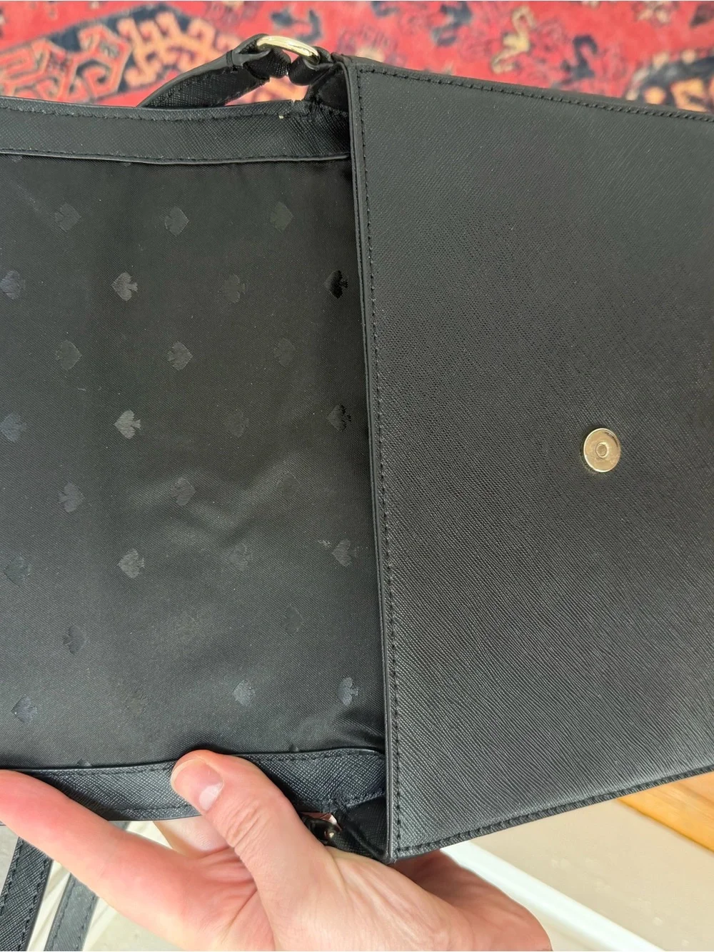 kate spade black leather crossbody bag